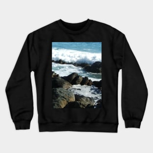 Waves and Rocks by Avril Thomas - photography Crewneck Sweatshirt